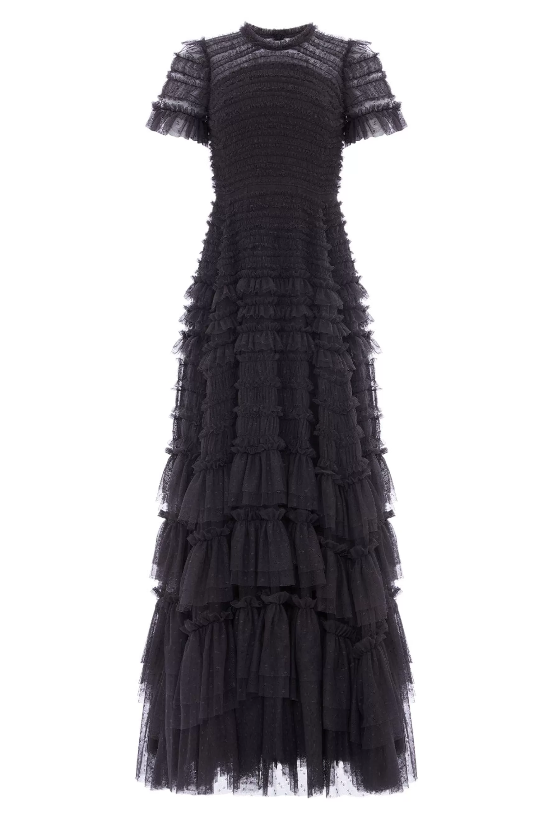 Needle & Thread Plus Size | Evening Dresses>Valentine Ruffle Gown Black
