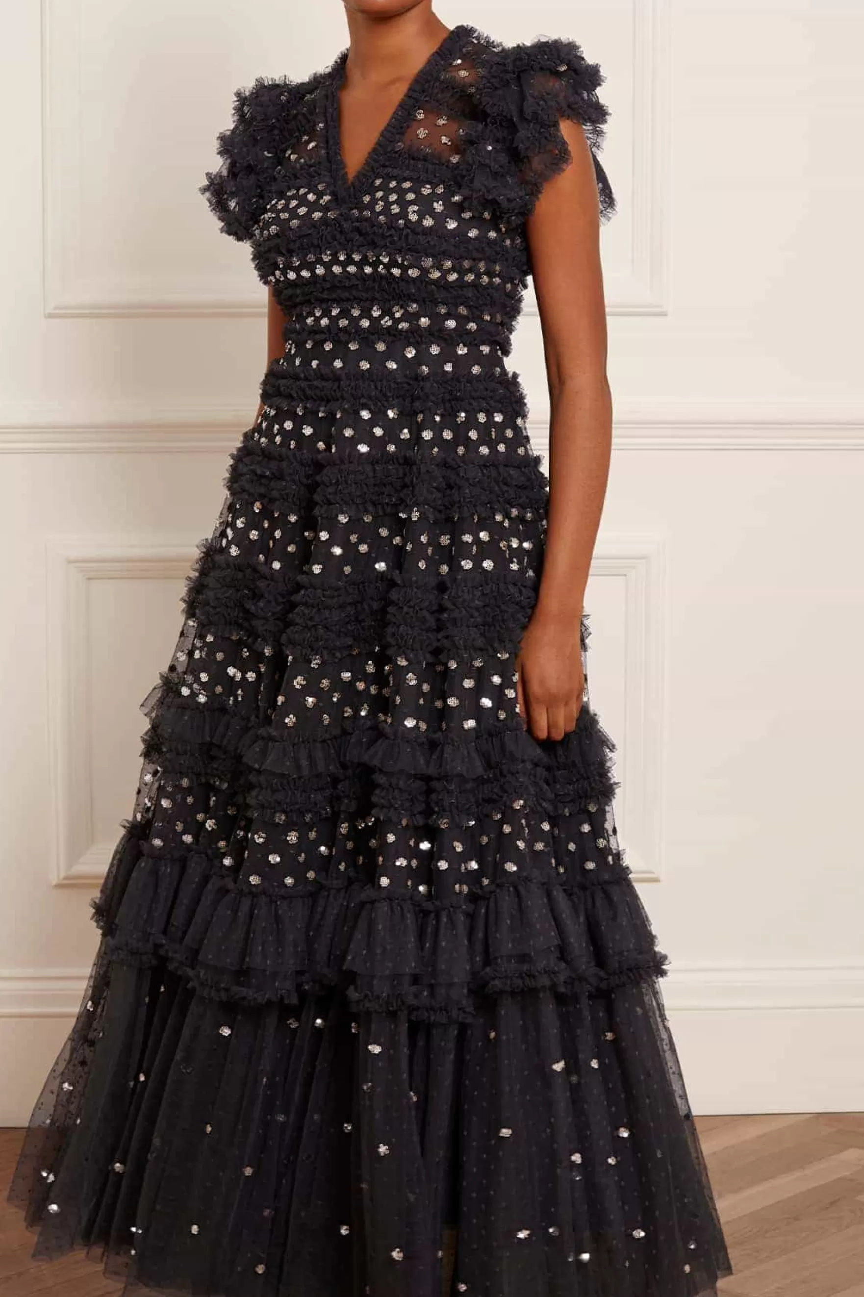 Needle & Thread Mummy & Me | Mummy & Me>Vivian V-Neck Gown Black