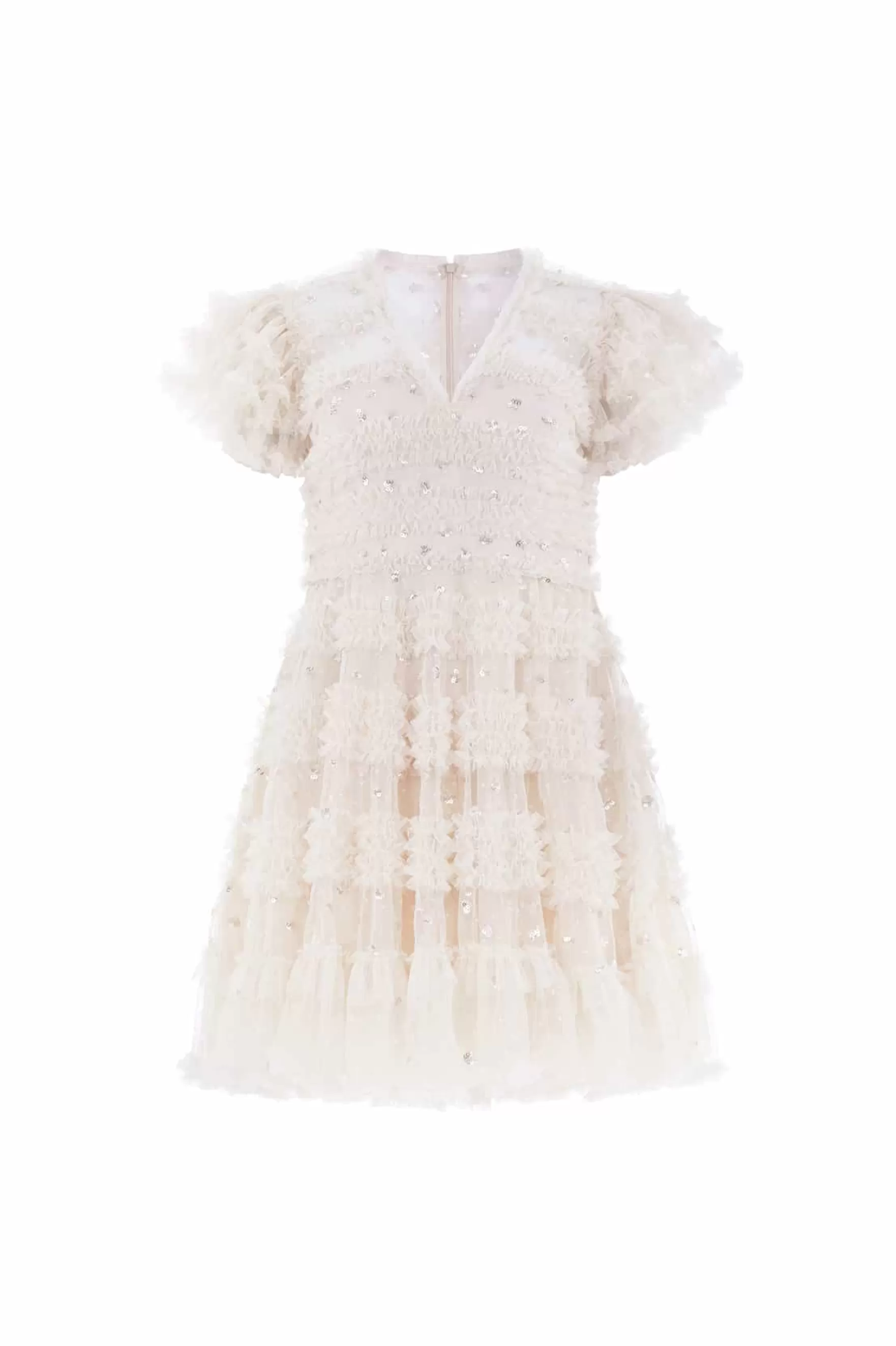 Needle & Thread Wedding Wardrobe | Bridesmaid>Vivian V-Neck Micro Mini Dress Champagne