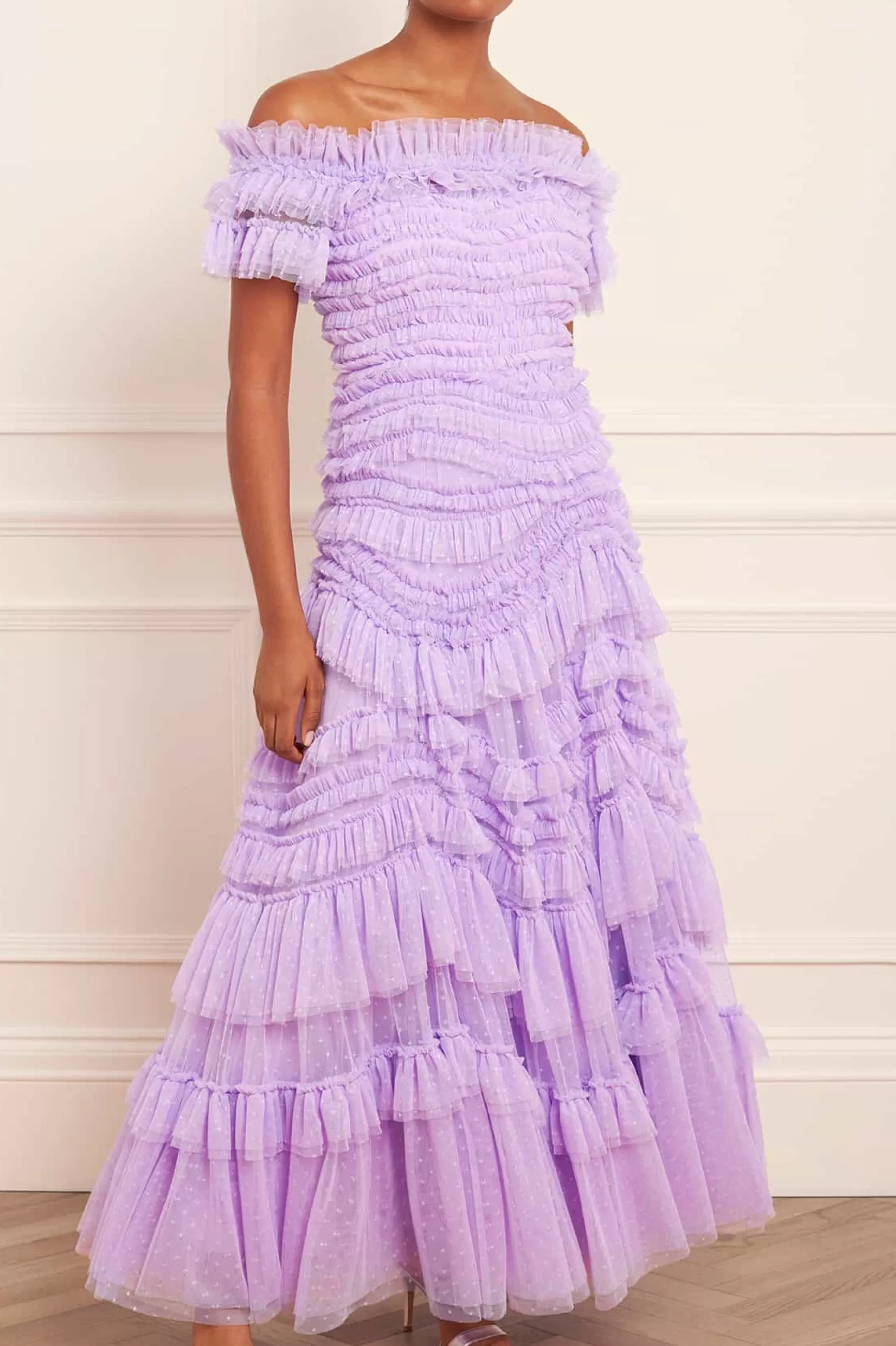 Needle & Thread Mother of the Bride | Mummy & Me>Wild Rose Off-Shoulder Gown Purple