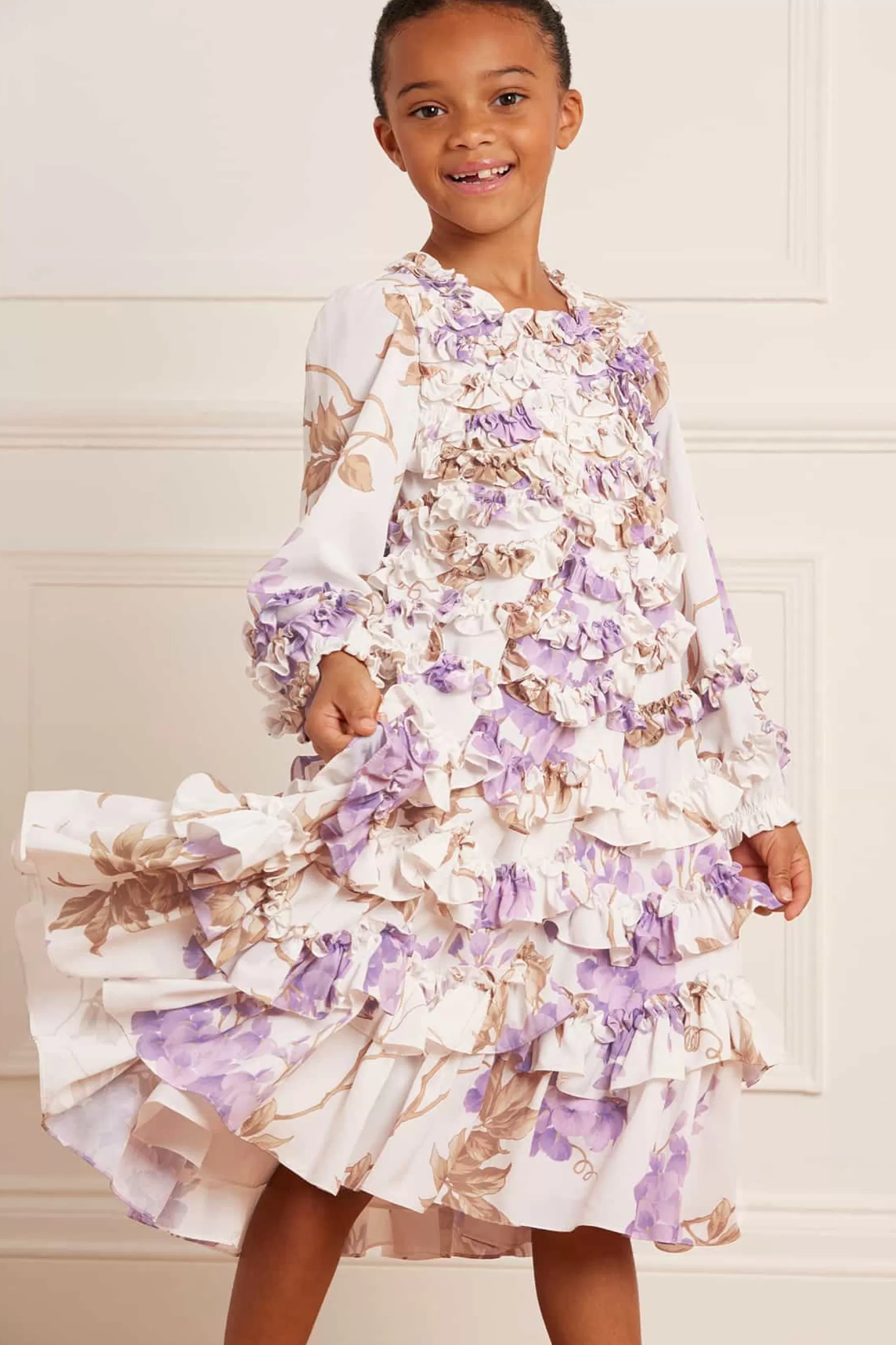 Needle & Thread Mummy & Me | Mummy & Me>Wisteria Crepe Kids Dress Multi