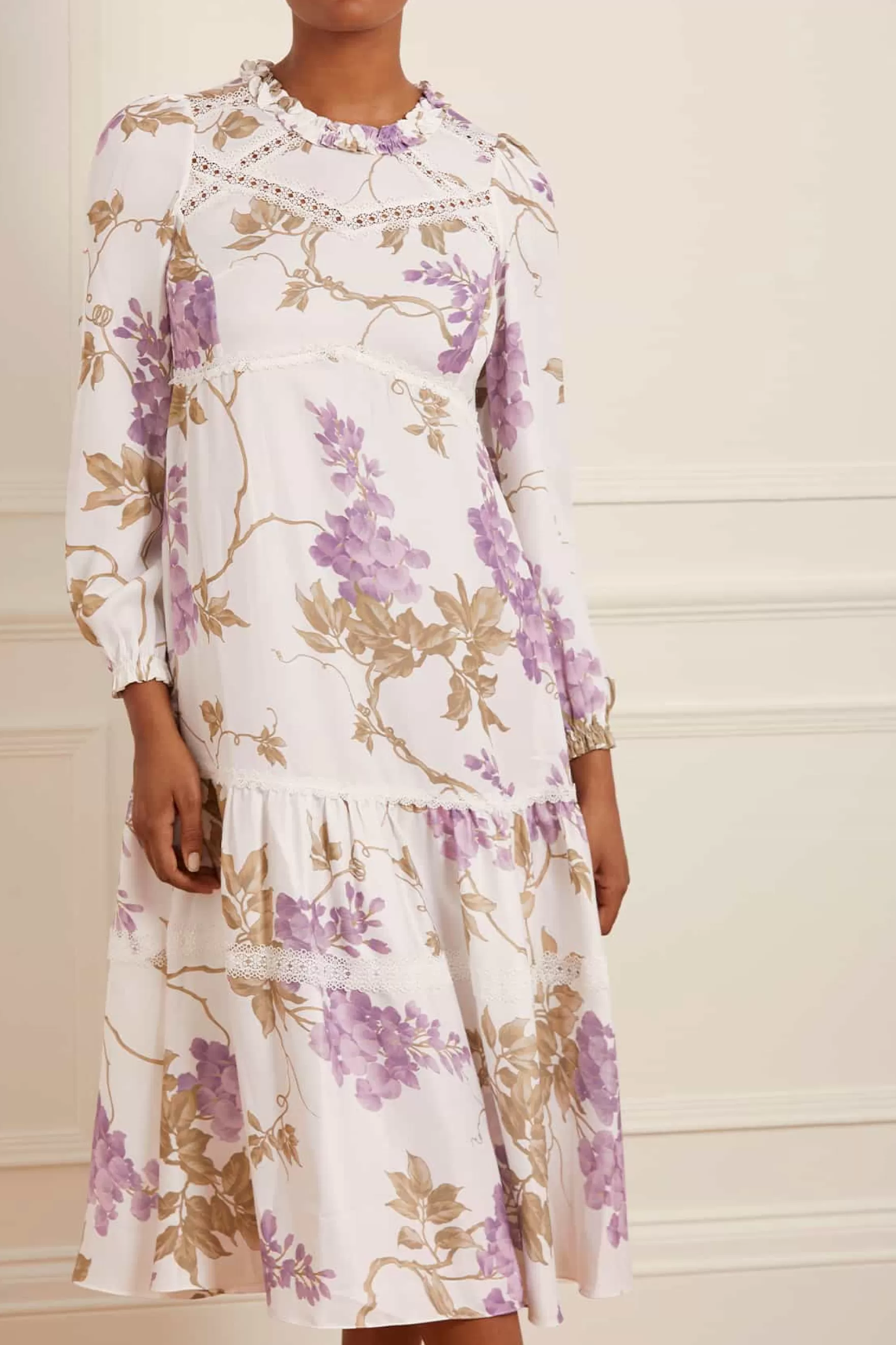 Needle & Thread Day Dresses | All-Womenswear>Wisteria Crepe Lace Ballerina Dress Multi