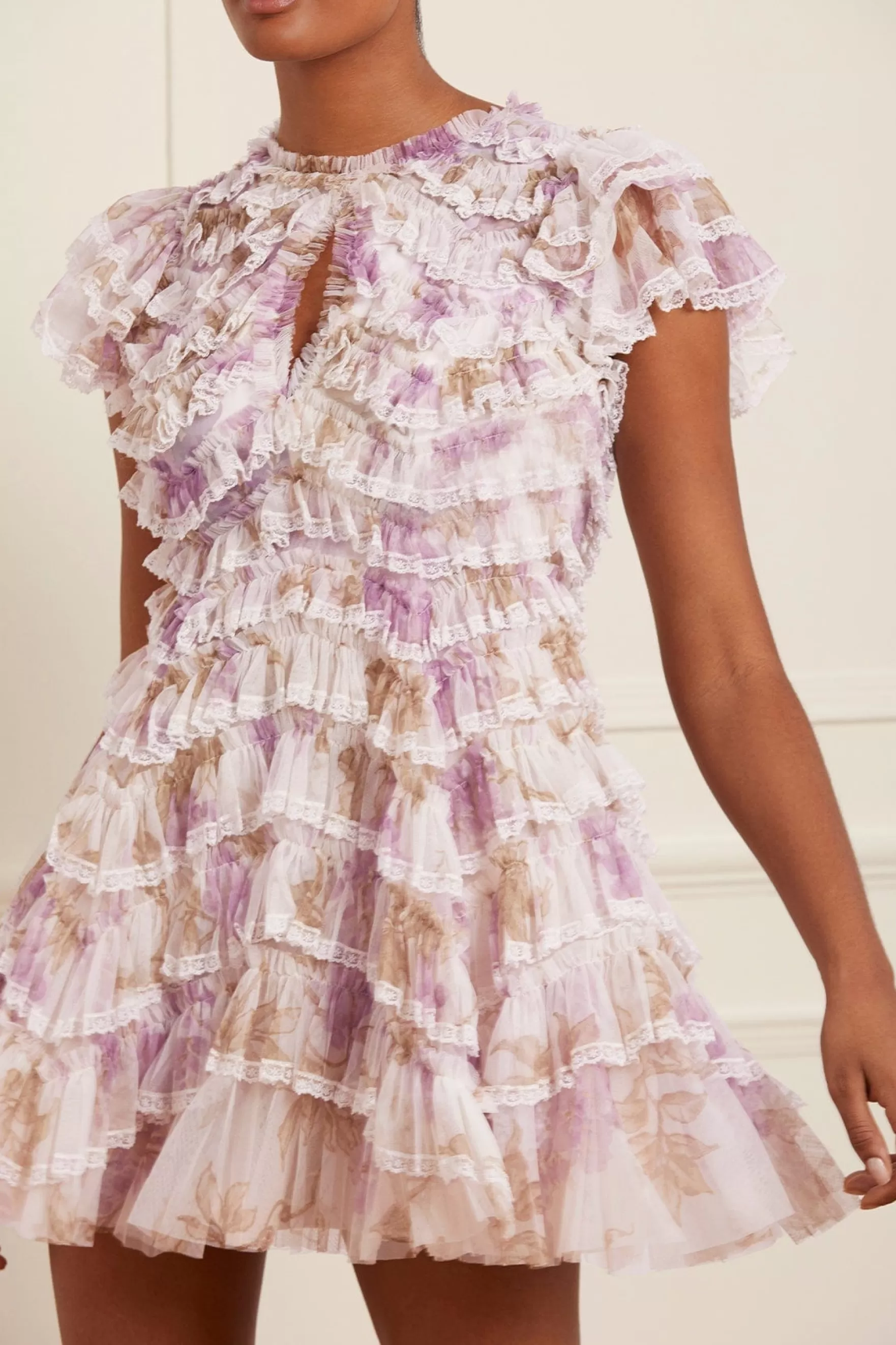 Needle & Thread Wedding Guest | Mummy & Me>Wisteria Ruffle Lace Micro Mini Dress Multi