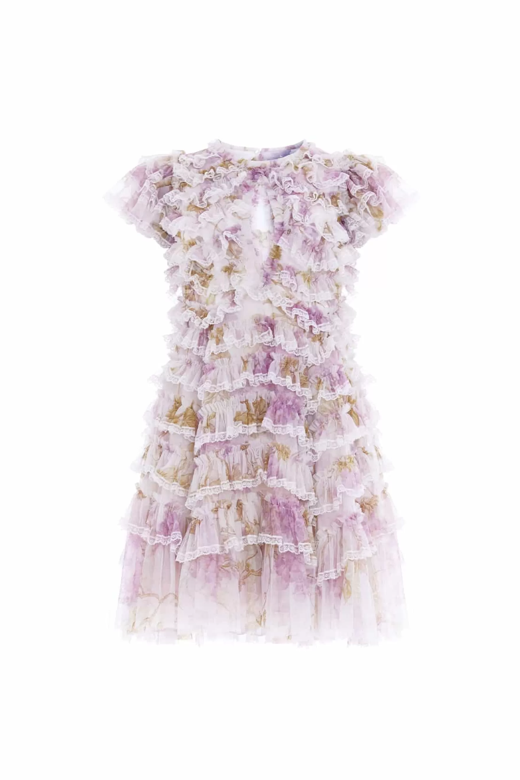 Needle & Thread Wedding Guest | Mummy & Me>Wisteria Ruffle Lace Micro Mini Dress Multi